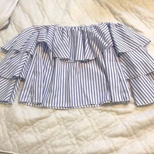 Never Worn! Boutique Flared Sleeve Crop Dress Top